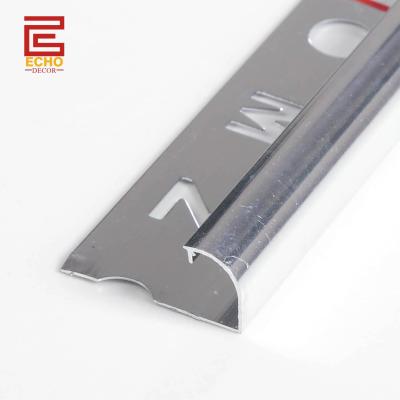 China Aluminiumpolierte Runde Kante Fliesen Trim Wand Metall Fliesen Kante Trim Anpassbar zu verkaufen