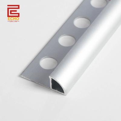 China Aluminum Metal 10mm Tile Edge Trim Waterproof For Shower Bathroom for sale