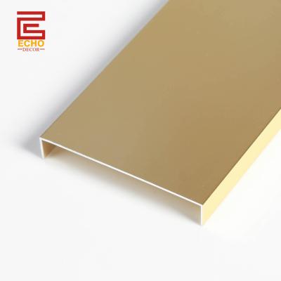 China Matte Gold Listello Tiles Border Trim Aluminio Home Depot Metal Tiles Trim para cocina en venta