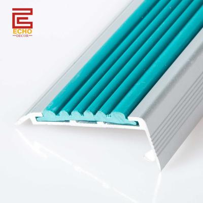 China Non Slip Wide Stair Nose Stair Capping Trim Aluminum Metal Stair Nose Tile Edging Trim for sale