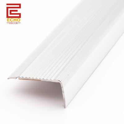 China Self Adhesive Stair Nosing Trim Aluminum Vinyl Flooring Step Edge Trim for sale