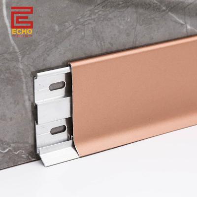 China Thin Skirting Board Floor Trim 3m Rose Gold Skirting Boards Profile for sale