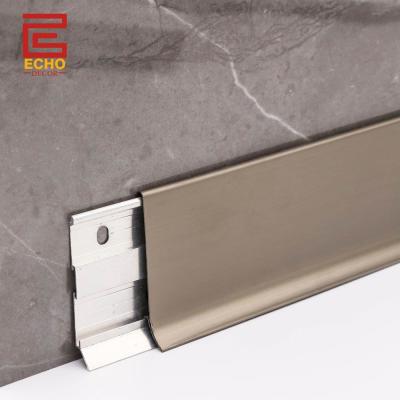 China Neat Stainless Steel Skirting Boards Profiles Homes Flooring Skirting Trim for sale