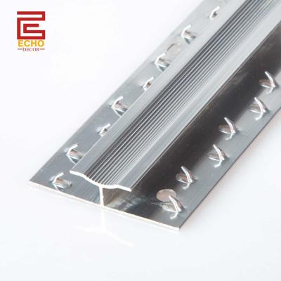 China Tapete de alumínio Trim Metal Porta Tapete Prateado Para Tapete Transition Strip à venda