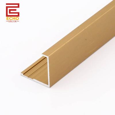 China Anodized Aluminium Wall Panel Tile Trim End Cap Trim For PVC Panel for sale