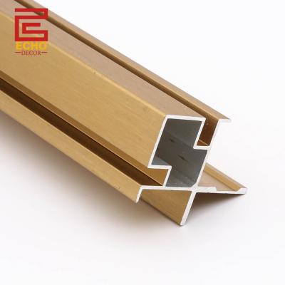 China Modern Wainscoting Top Trim Matte Gold Wall Panel Home Depot Trim Molding for sale