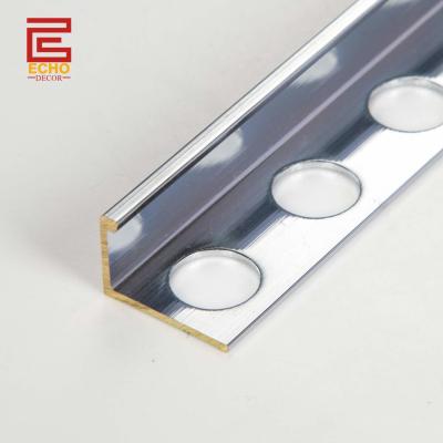 China Straight Brass Profile 2.7m Brass Tile Edge Trim Strips For Bathroom for sale