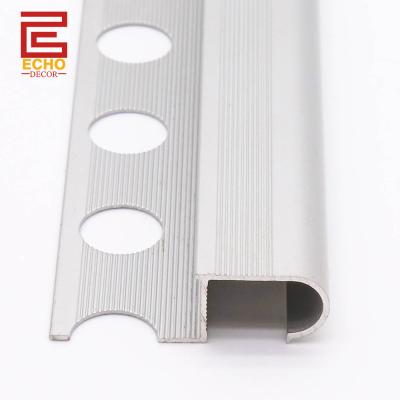 China Aluminium trappenvoet Bullnose Cap Trappenvoet Trim voor tegels Te koop