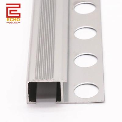 China Anti-slip vierkant buitenste trap neus trim stap neus aluminium Te koop