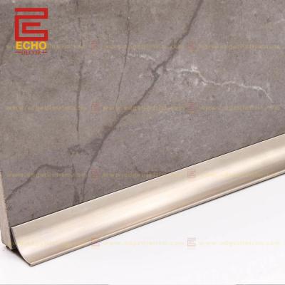 China Stainless Steel Floor Half Bullnose Skirting Board Profiles 120mm for sale