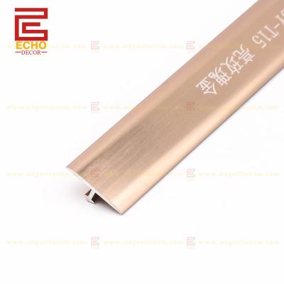 China Rose Gold Aluminum Tile Trim T Shaped Tile Edging Trim Profile zu verkaufen