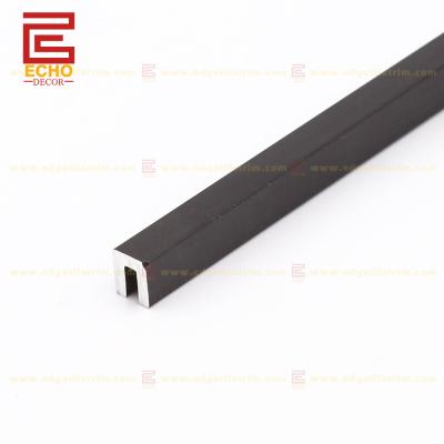 China Schwarze Aluminiumfliesen Trim Backsplash Wandfliesen Grenzstreifen 15 mm zu verkaufen