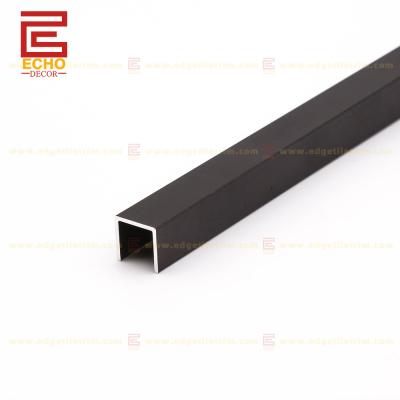 China Extrusions Aluminiumfliesen U-Kanal Metallprofil 12 mm Schwarz zu verkaufen