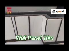 decorative wall panel trim matte black aluminium end cap trim for pvc panel