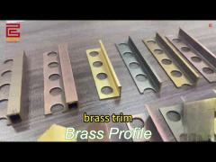 decorative antique brass profile brushed brass tile trim 10mm