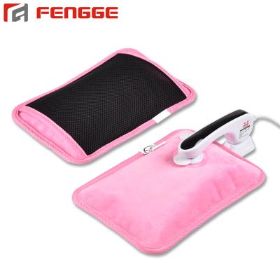 China FLANNEL Hand Warmer Refillable Warmer Electric Heated Hot Packing Water Bag With Cover for sale