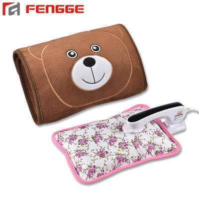 China Rechargeable FLANNEL Hand Warmer Heat Pack Electric Hot Water Heating Bag With Cover for sale