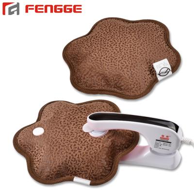 China FLANNEL Petal Shape Hand Warmer Electric Heat Pack Rechargeable Hot Water Bag for sale