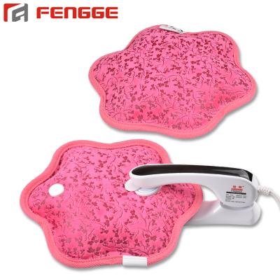 China FLANNEL Petal Shape Rechargeable Hand Warmer Electric Hot Water Heating Bag for sale