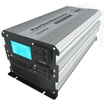 China Solar Car Inverters With LED Pure Sine Wave Inverter 4000W 6000W 10000W Power DC 12V 24V 48V 60V AT 220V AC Voltage 50/60HZ 253mm*200mm*40mm for sale