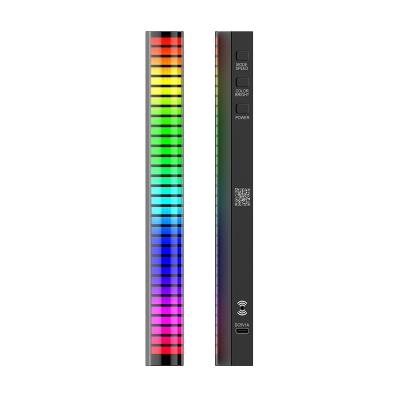 China Modern For Home Audio Ambient Strip Night Light Strip Car Party Decor LED RGB Novelty Novelty Colorful Game Lights Music Control 3D Table Lamp for sale