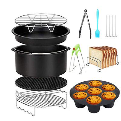 China Hotel Non-Stick 8 Inch Electric Power Accesorios Para Accessories For Air Fryer Accessory Bundle Set for sale