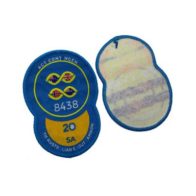 China Viable hot sale custom laser cut apparel logo custom apparel woven patch,customized woven insignia badges tejidas for sale