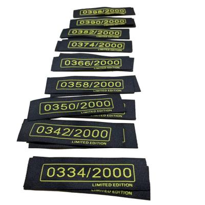 China Chaohong Sustainable Continuous Unbroken Woven Serial Number Labels for sale