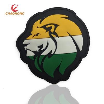 China fashion 3D eco-friendly design custom brand logo 3d pvc rubber patches for sale