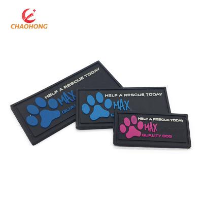 China eco-friendly custom name 3D rubber vinyl soft plastic patch 3D PVD patch rubber PVC silicone patches for fabric for sale