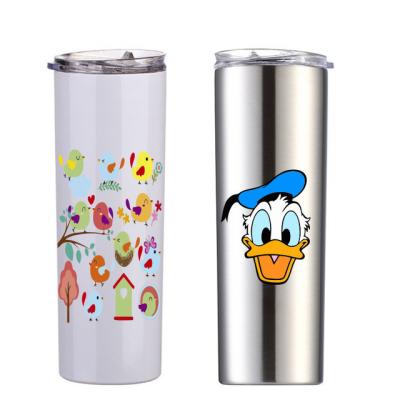 China 2022 Sublimation Tumbler 20oz Stainless Steel Blank Straight Glitter Sublimation Mug For Kid for sale