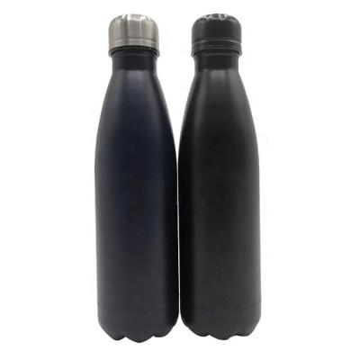 China Sustainable 500ml Powder Coating Double Wall Vacuum Sports Cola Shaped 18/8 Stainless Steel Water Bottles for sale