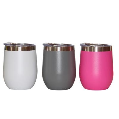 China Sustainable Insulated Stainless Steel Sublimation Masks Christmas Sippy Cup Stemless White Wine Tumbler With Lid for sale