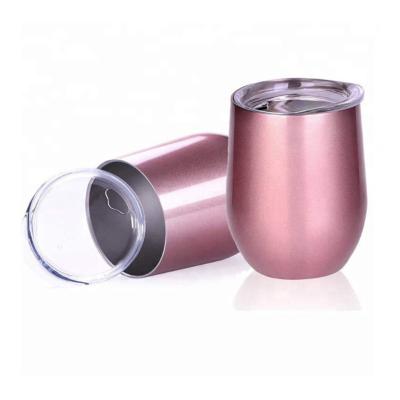 China Viable Colorful 12oz Drinkware Beer Wine Cup Flask Stainless Steel Wine Coffee Tumbler for sale