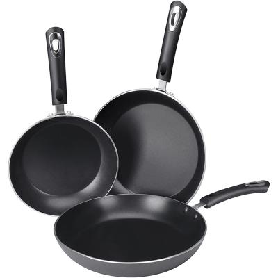 China High quality viable hot sale stick pan cookware set aluminum non fry pan stick pans non fry cookware for sale