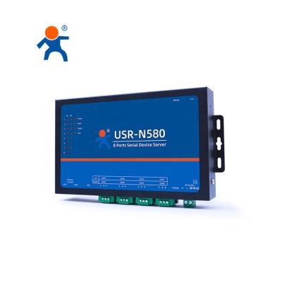 China USR-N580 8 Ports Device Serial Rs485 To Ethernet Converter Support USR-N580 Working Modes for sale