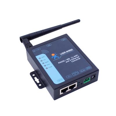 China Industrial IOT USR-W630 Industrial WIFI to 2 port ethernet to serial converter supports modbus RTU to TCP rs232 rs485 to wifi ethernet server for sale