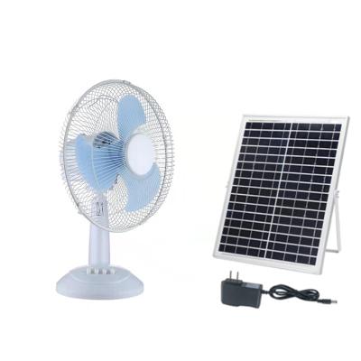 China High Quality ABS+Iron Mini Fan Solar Home Rechargeable Fan Adjustable Speed ​​With Solar Solar Panel Fan for sale