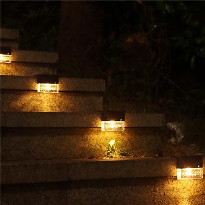 China Solar Garden Deck Lights Waterproof Colored Solar Outdoor Decorative Glow Patio Step Wall LED Solar Motion Lights for sale