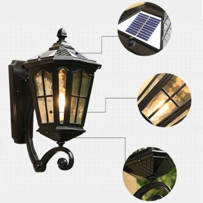 China High quality outdoor factory outlet solar power lights tempered glass led solar wall light solar door column light for sale