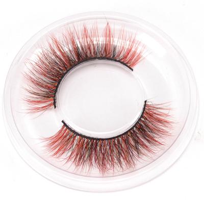 China Supplier Natural Gold Color Mink Eyelashes 3d Private Label False Eyelashes for sale