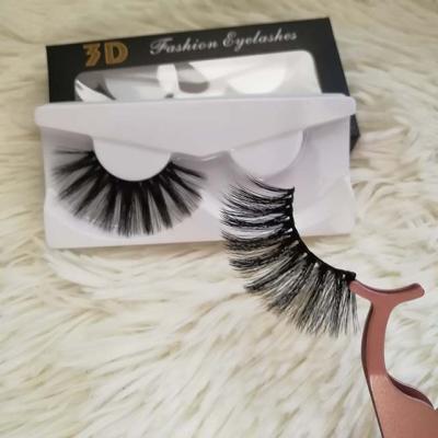 China Wholesale False Lashes Winged False Eyelashes With Custom Packing Box Synthetic False Mink Lashes for sale