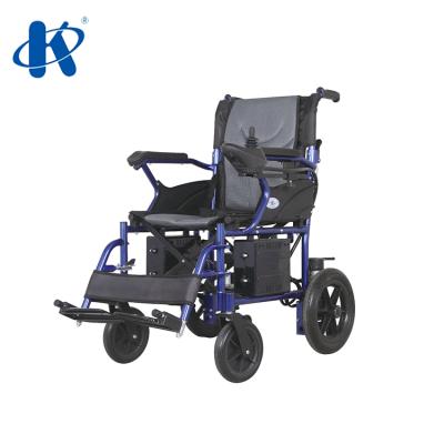 China Electric Wheelchair With Cheap Foldable Lead Acid Battery Electric Wheelchair For Disable Power Lightweight Folding Battery Operated Wheelchair With Lithium Battery for sale