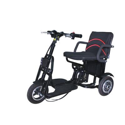 China PU Folding Disability Electric Foldable Handicap Three Wheel Scooter Elderly Disable 3 Wheeled Mobility Scooter for sale