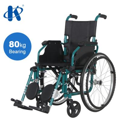 China Children Steel Wheelchair with Foldable Backrest Elevating Footrest Foldable Backrest Steel Child Wheelchairs for 3 4 5 Year Old Children Wheelchair Children Pediatric for sale