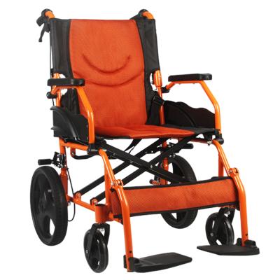 China Aluminum wheelchair with new design Kaiyang aluminum backres lightweight upgraded folding footrest wheelchair Foldable detachable backrest wheelchair for sale