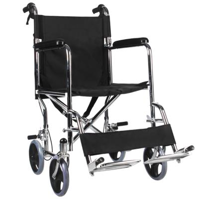 China Steel Wheelchair Kaiyang Modern Design KY976AJ Transfer Steel Wheelchair With Fixed Armrest Detachable Footrest for sale