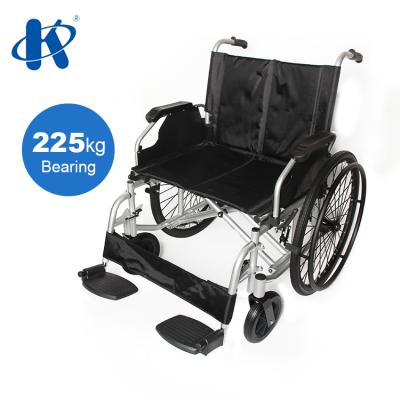 China Kaiyang New Design KY956Q Heavy Duty Steel Cross Doube Wheelchair Steel Wheelchair With Flip Up Armrest Detachable Footrest for sale