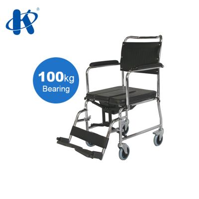 China Hfoldable Commode Wheelchair for Mini Package KY689U steel frame wheelchair with foldable commode wheelchair banpan commode wheelchair for Mini Package for sale