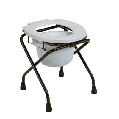 China KY897 Hospital Toilet Chair Plastic Bucket Foldable Powder Coated Steel Frame Commode Chair KY897 for sale